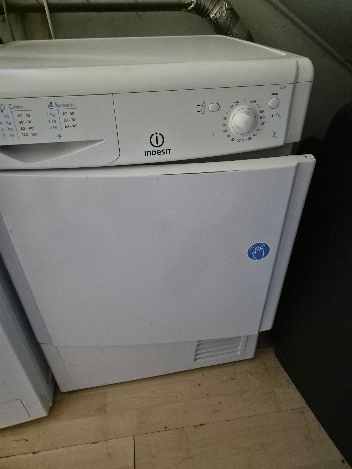 Indesit droger LET OP MET klein DEFECT, Witgoed en Apparatuur, Wasdrogers, Ophalen, 6 tot 8 kg, Gebruikt, Voorlader