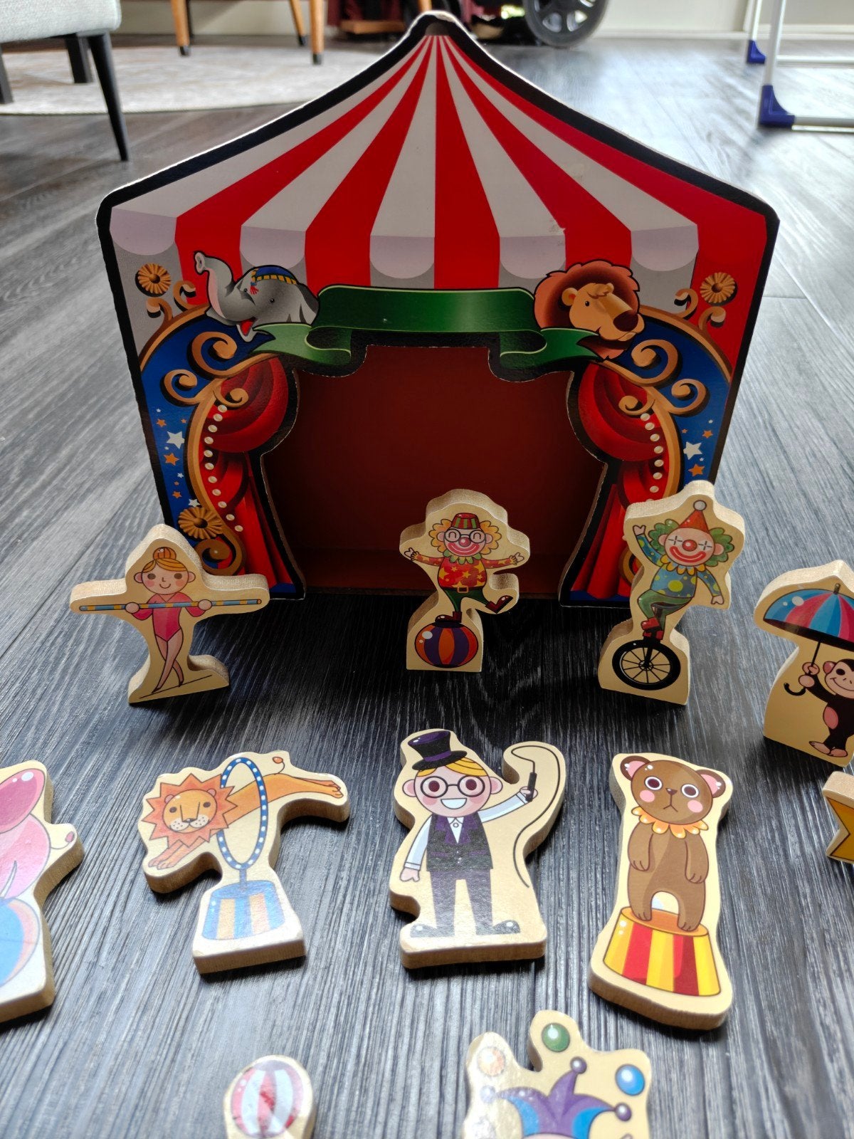 Houten Circus Speelset met Figuren, Ophalen of Verzenden
