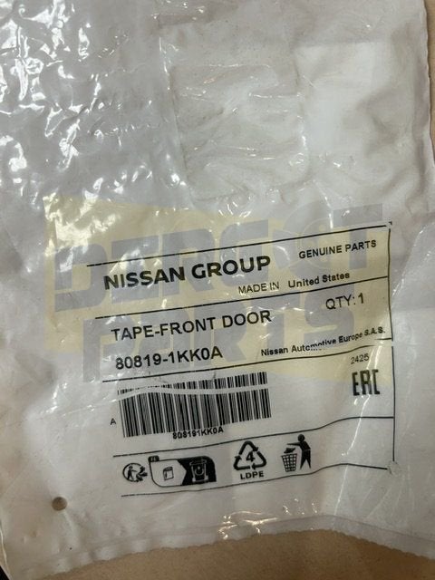 Nissan Juke (02/11-10/19) portiersierstrip Linksvoor Origine, Auto-onderdelen, -, -, Nieuw, Ophalen of Verzenden