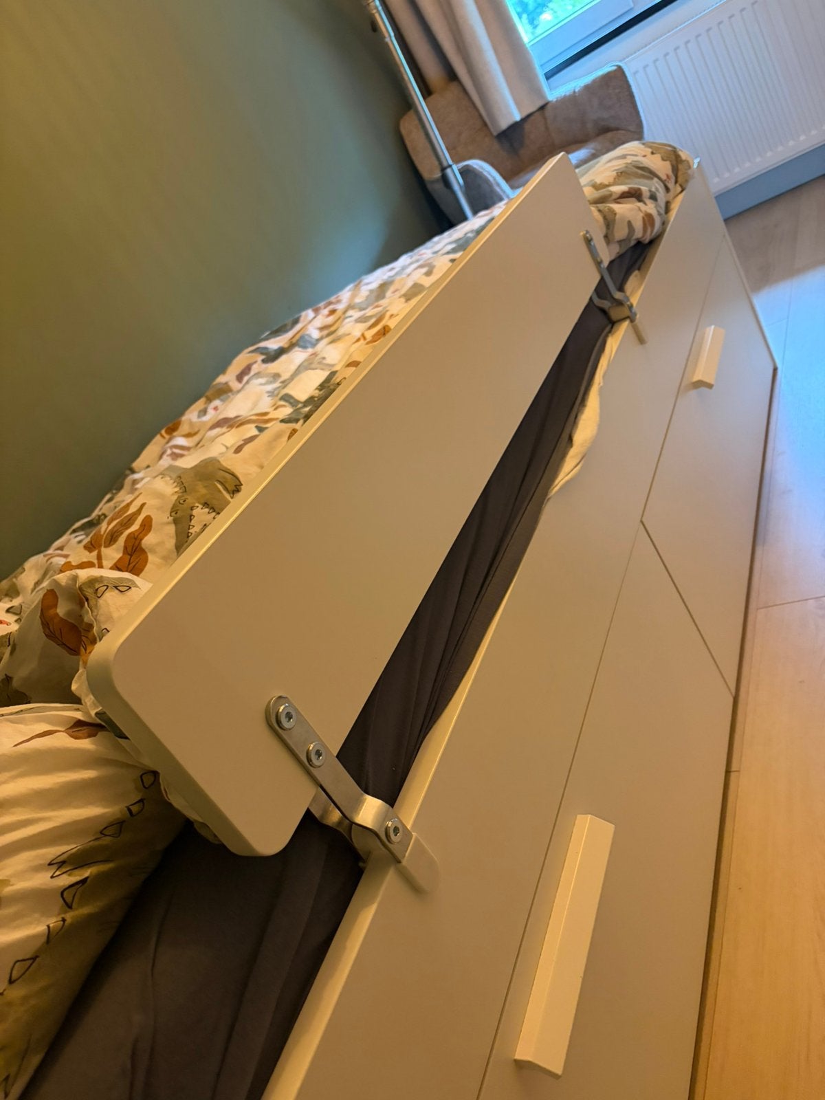 Bed beschermer, Ophalen, Eenpersoons, Hout, 90 cm