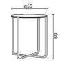 Gispen bijzettafel GT 413 | glanschroom | nieuwstaat, 45 tot 60 cm, Minder dan 55 cm, Metaal of Aluminium, .
