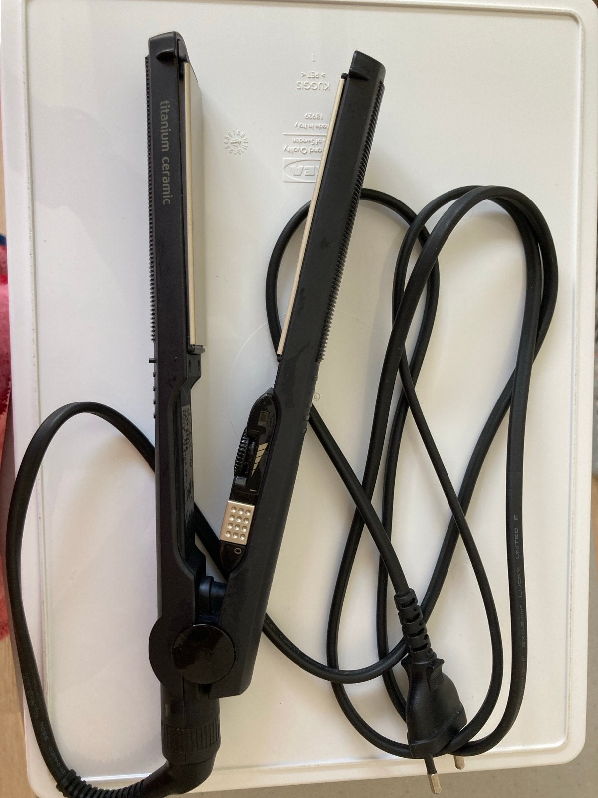 BaByliss Paris Titanium Ceramic Stijltang, Ophalen of Verzenden, Gebruikt, Haarverzorging