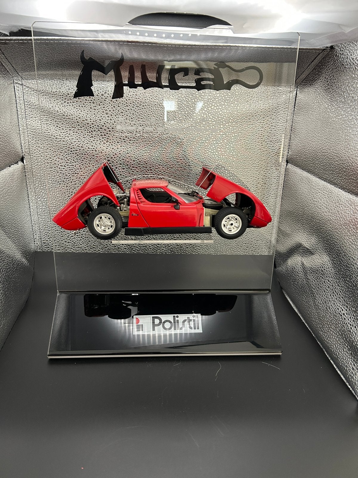 Polistil Lamborghini Miura P400 1:18 Diecast Model, Ophalen of Verzenden, Zo goed als nieuw, Auto, Overige merken