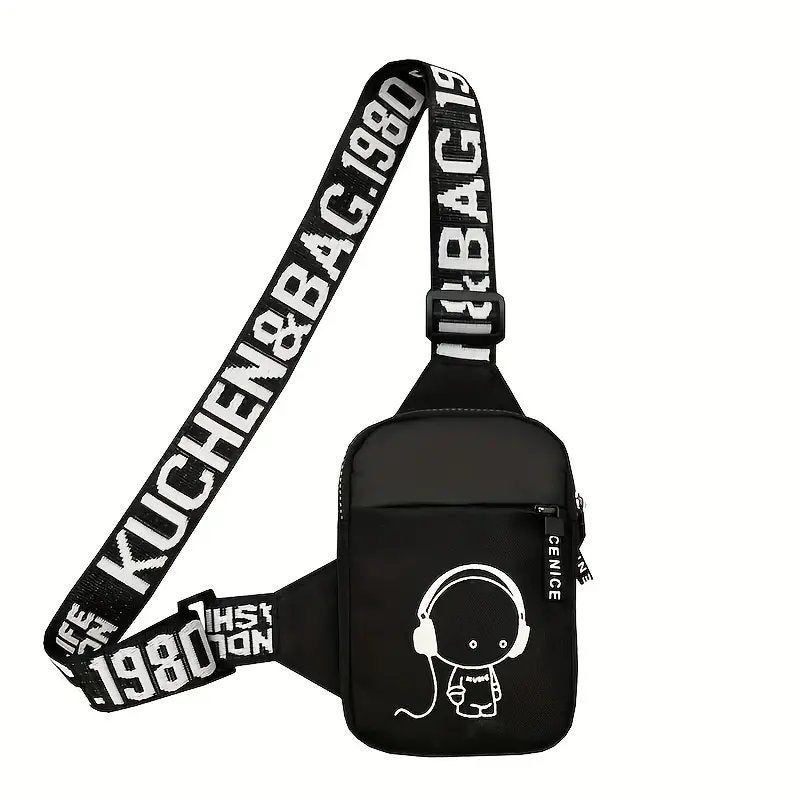 Superleuke CROSSBODY SLINGBAG "Headboy" voor € 5,95, Verzenden, Nieuw, Zwart