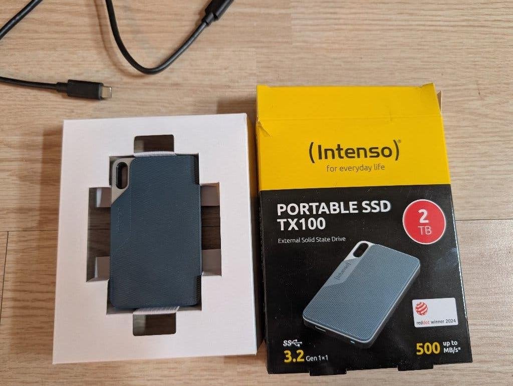 2Tb Intenso Portable SSD TX100 2tb, 2TB, SSD, Intenso, Ophalen of Verzenden