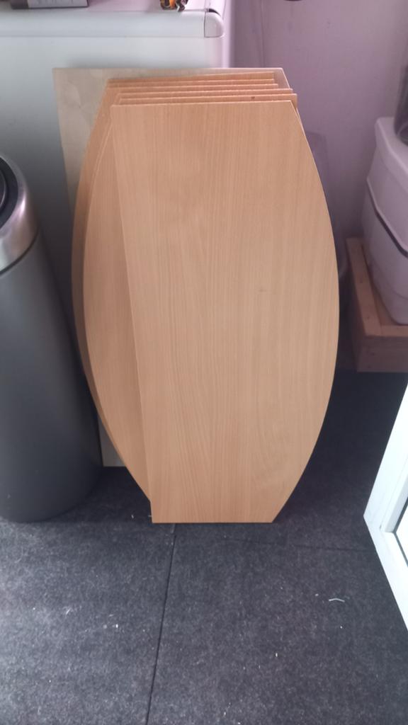 6+1 kwart ronde plank, Doe-het-zelf en Verbouw, Hout en Planken, Ophalen, Minder dan 25 mm, Eiken, Plank