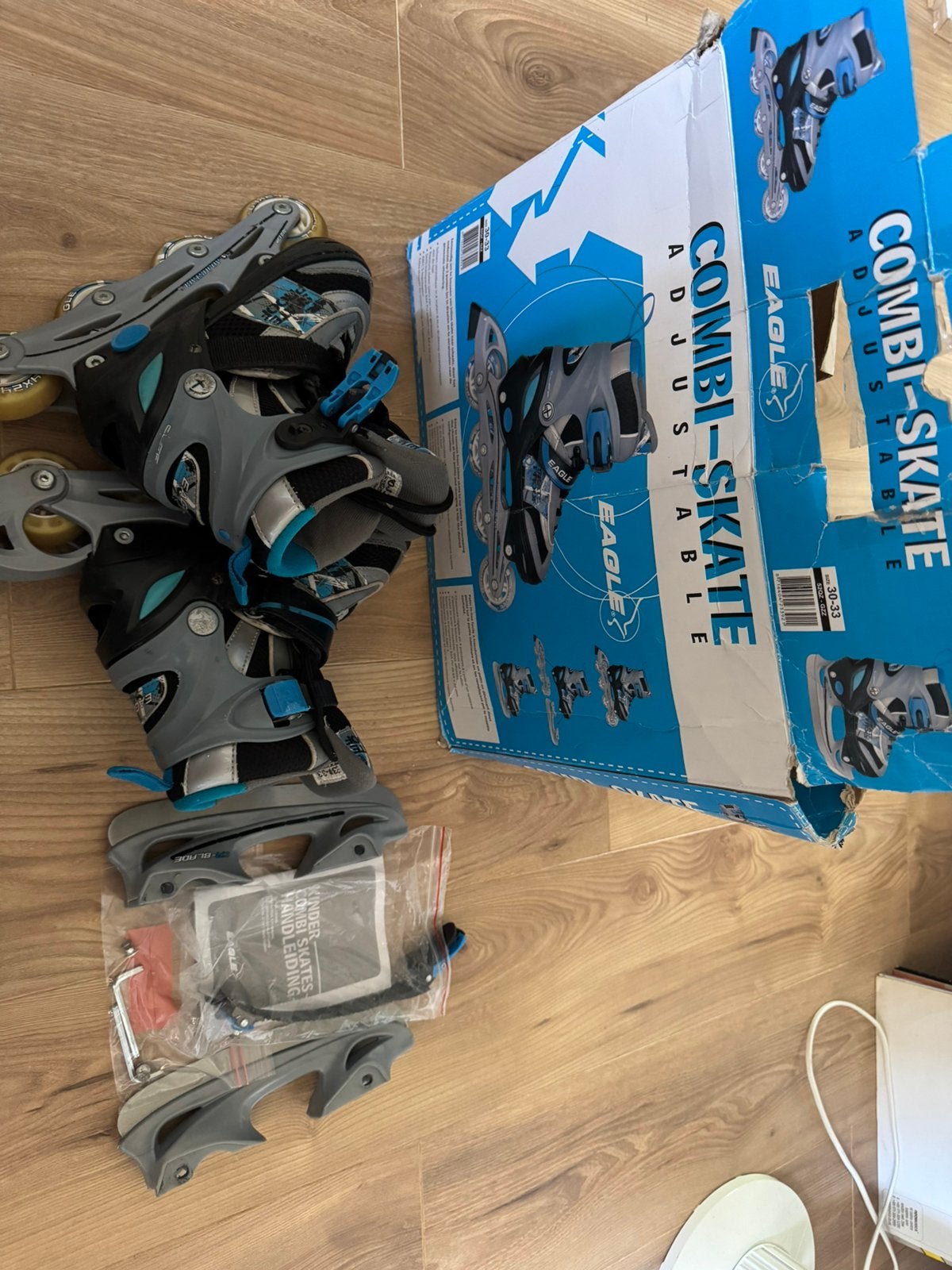 Combi -skate skeelers schaatsen maat 30-33 schuifbaar, Kinderen, Ophalen of Verzenden, Verstelbaar, Gebruikt
