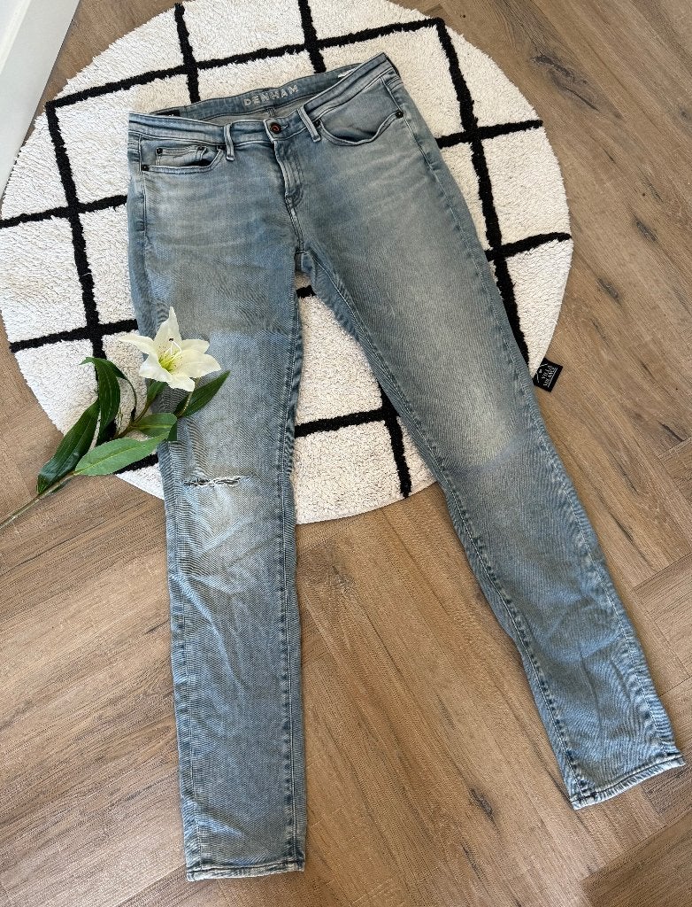 Heel goed licht blauw Denham Sharp skinny jeans W30 M 38 b, Denham, Blauw, Ophalen of Verzenden, Zo goed als nieuw