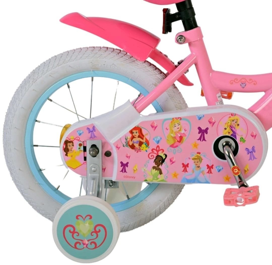 Volare Disney Princess Kinderfiets 14 Inch Roze - Nieuw in d, Fietsen en Brommers, Ophalen, Terugtraprem, Zijwieltjes, Nieuw