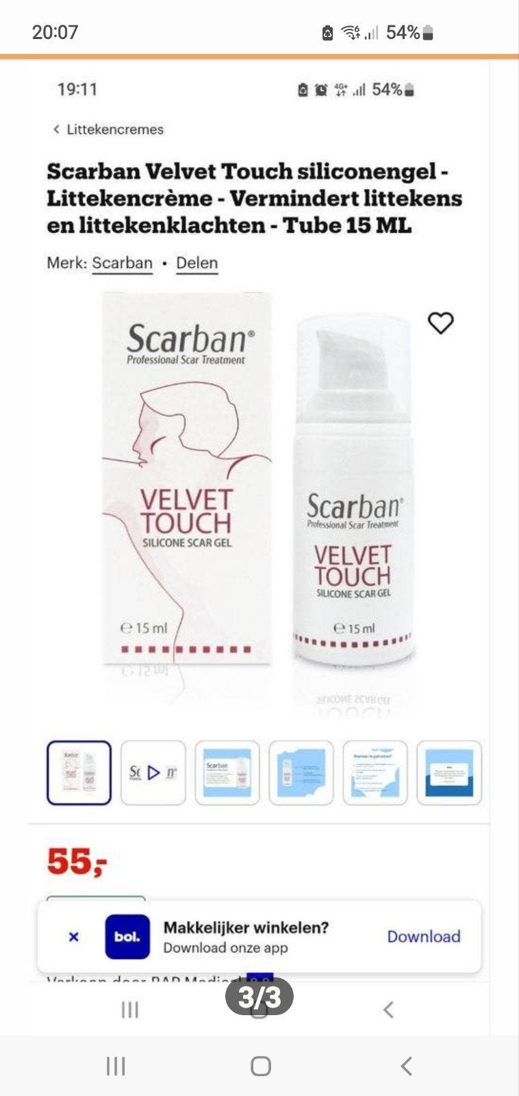 Scarbane Velvet Touch siliconengel - Littekencrème, Ophalen of Verzenden, Nieuw, Gehele gezicht, Verzorging