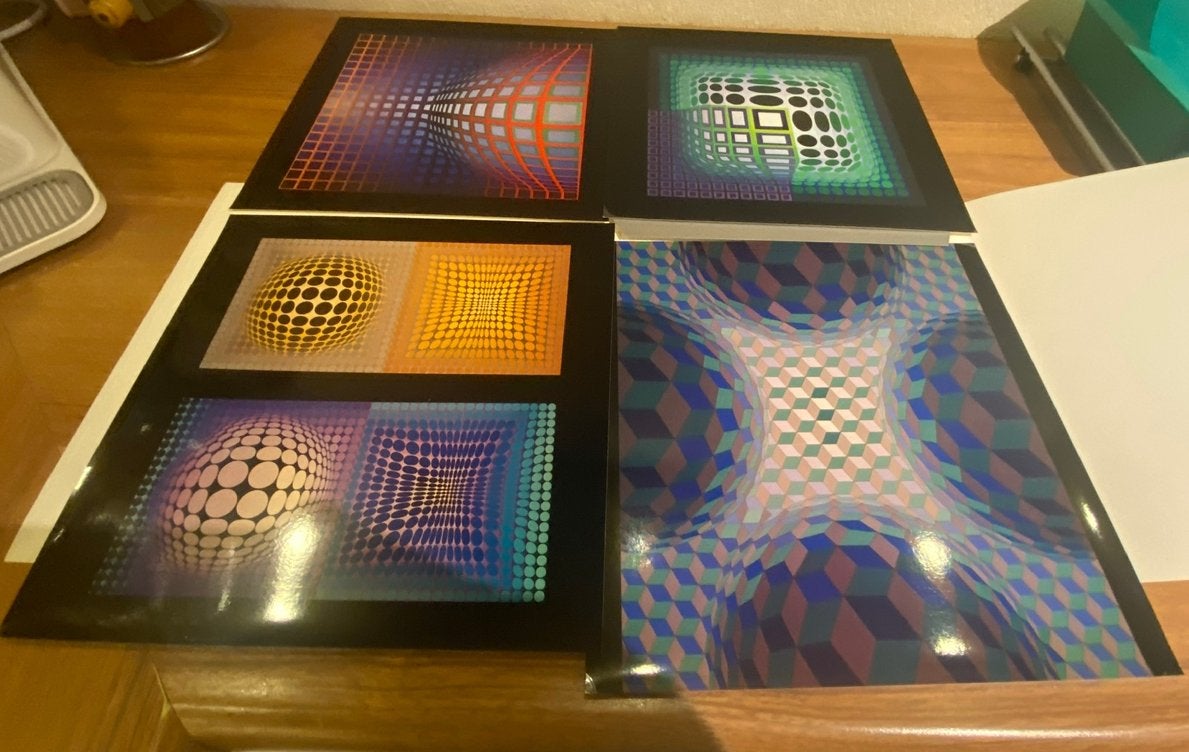 Victor Vasarely – Structures Universelles du Damier – 1975, Ophalen of Verzenden