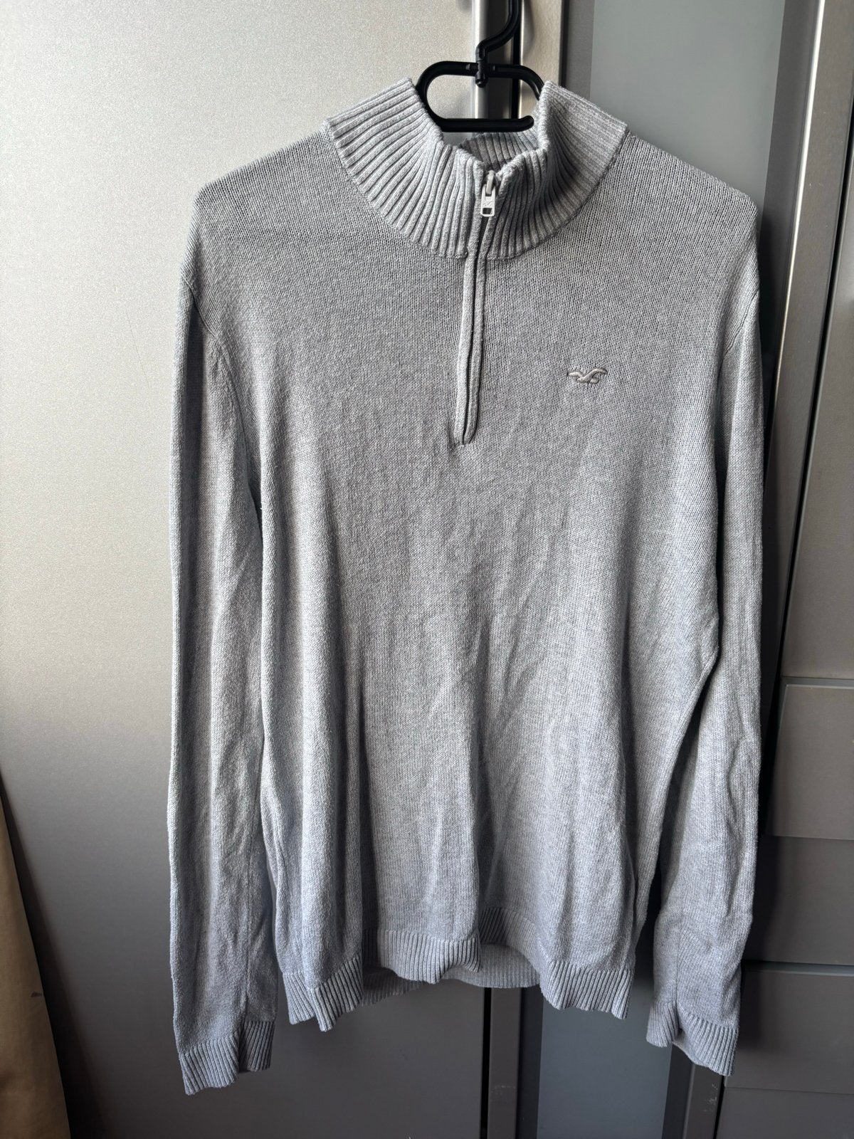 Hollister herentrui met rits - Maat M, Ophalen of Verzenden, Zo goed als nieuw, Maat 48/50 (M), Grijs