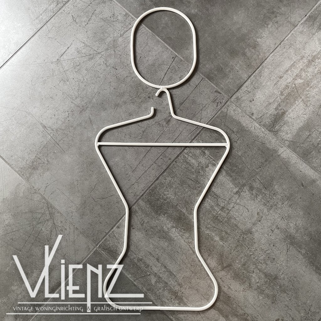 Vintage wit metalen paspop, kledinghanger retro torso, Ophalen, Huis en Inrichting