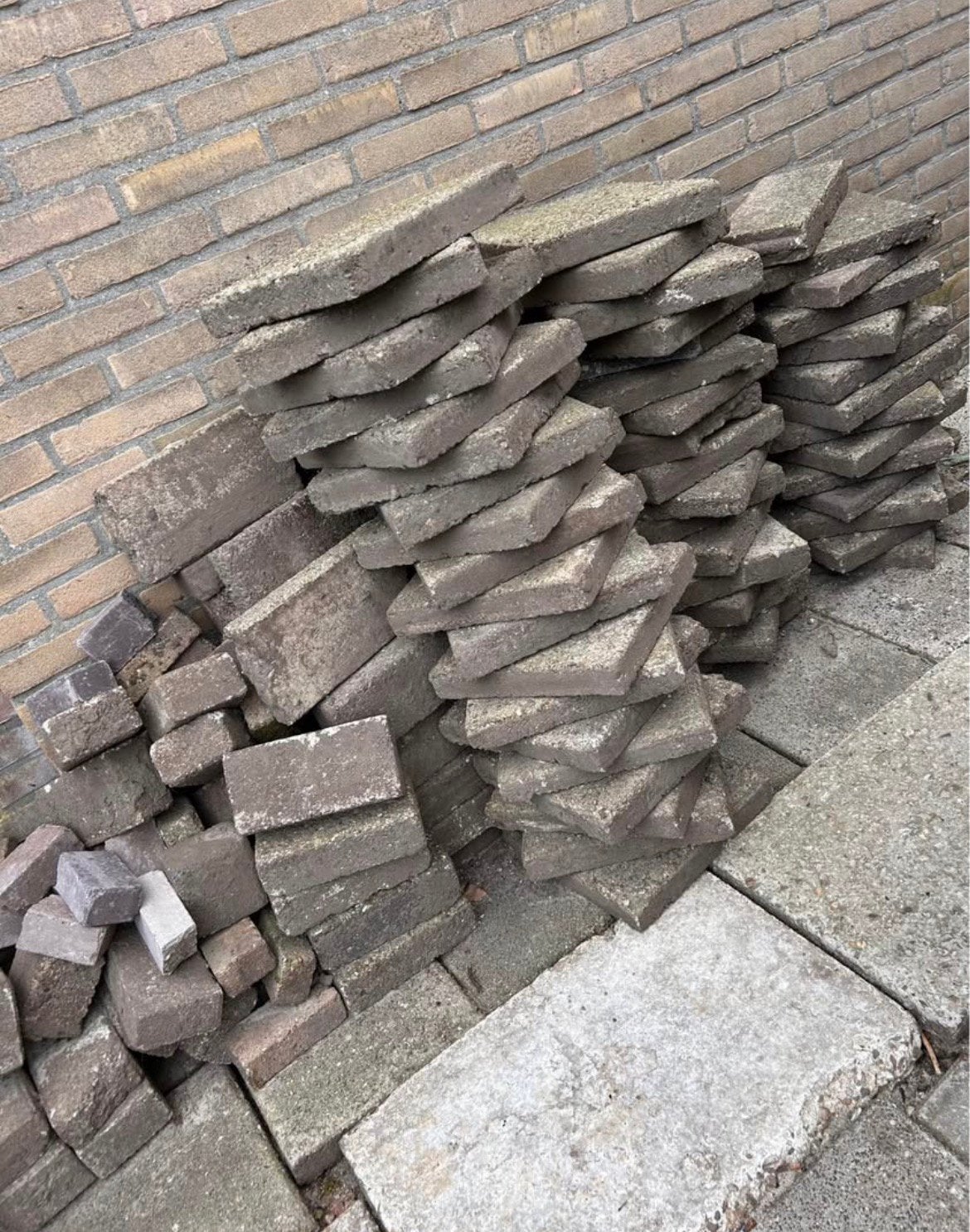 Gratis tegels, Ophalen, Gebruikt, Beton, Terrastegels