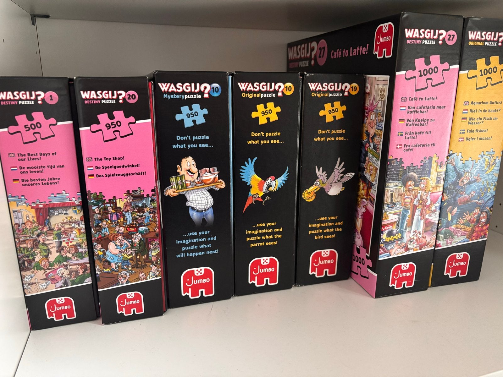 Wasgij Puzzels - Diverse Collectie (1x gemaakt), Ophalen, 500 t/m 1500 stukjes, Zo goed als nieuw, Legpuzzel