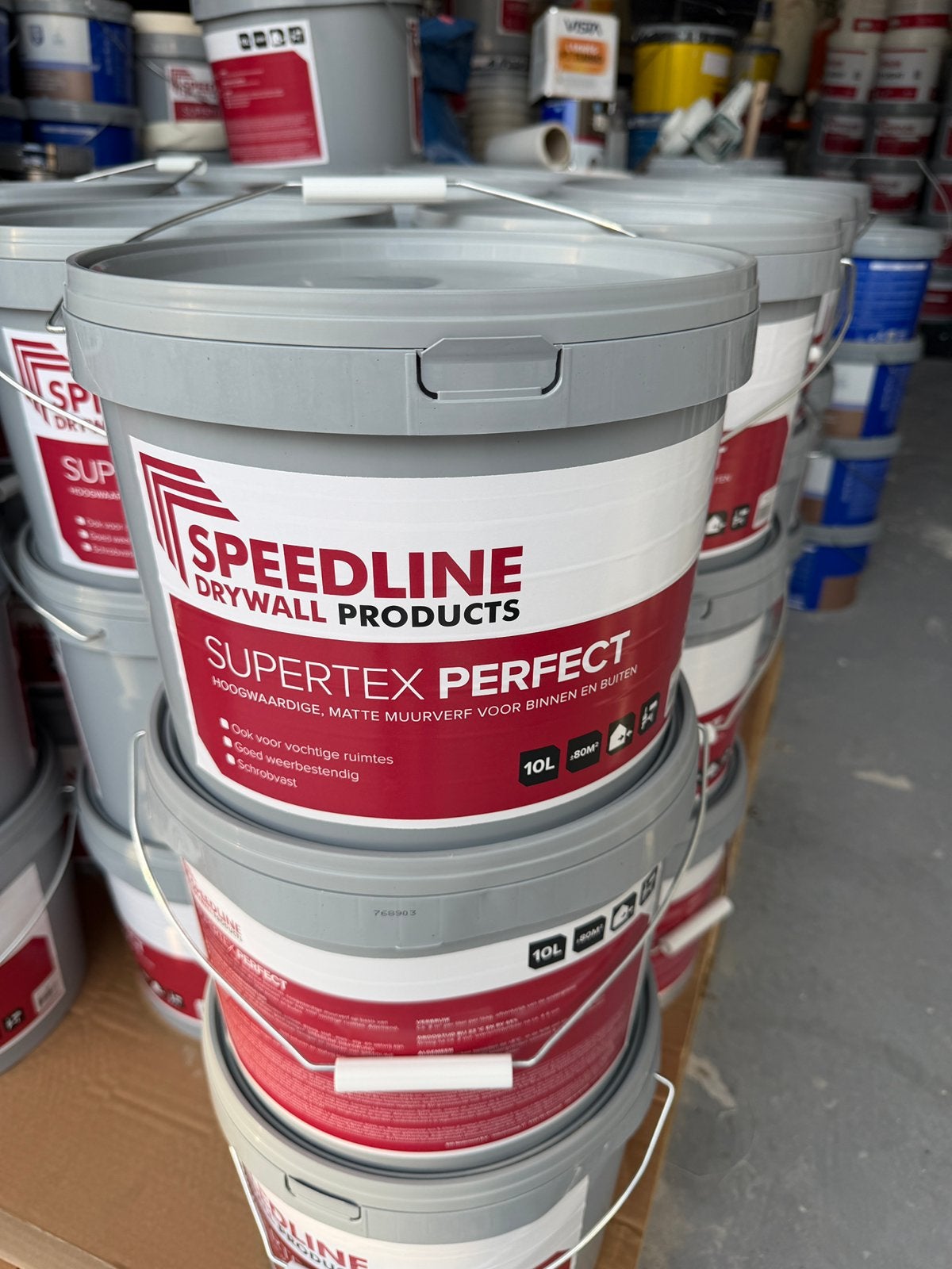 Speedline binnen-buiten kwalitetit latex mat verf, Ophalen of Verzenden, Nieuw, Wit