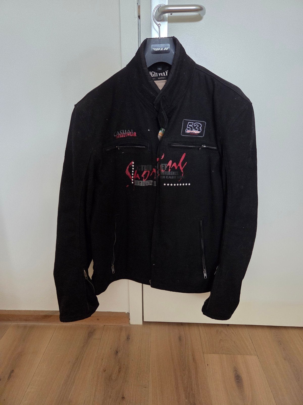 Highway 1 motorjas - Zwart, maat XL, Motoren, Kleding | Motorkleding, Ophalen, Jas | textiel, Heren, Highway 1