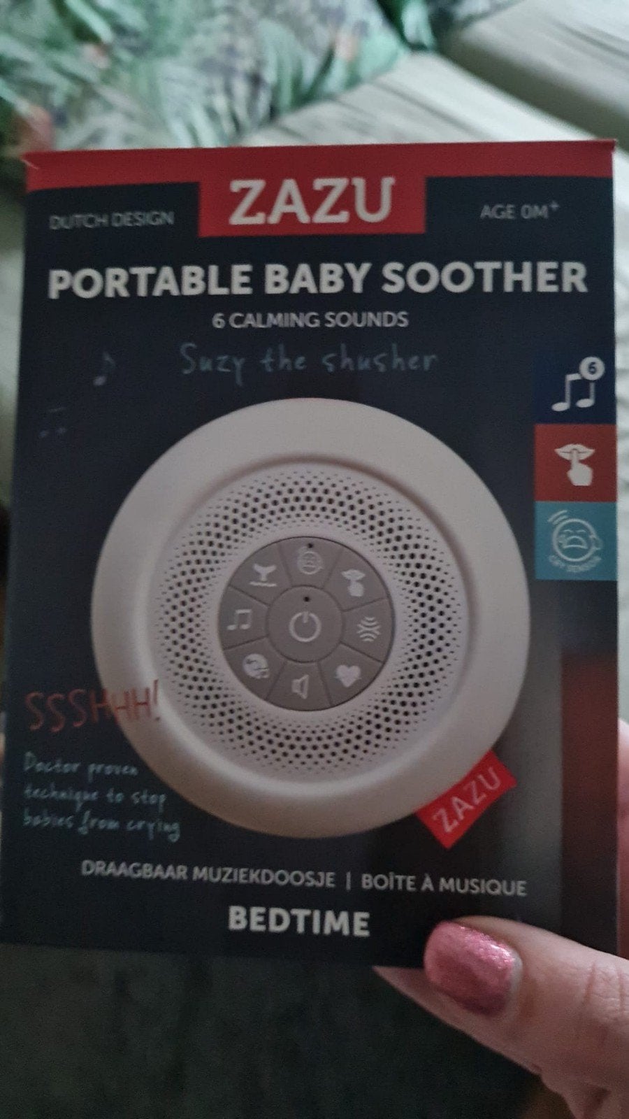 ZAZU Draagbare Baby Soother - Suzy the Shusher, Ophalen of Verzenden