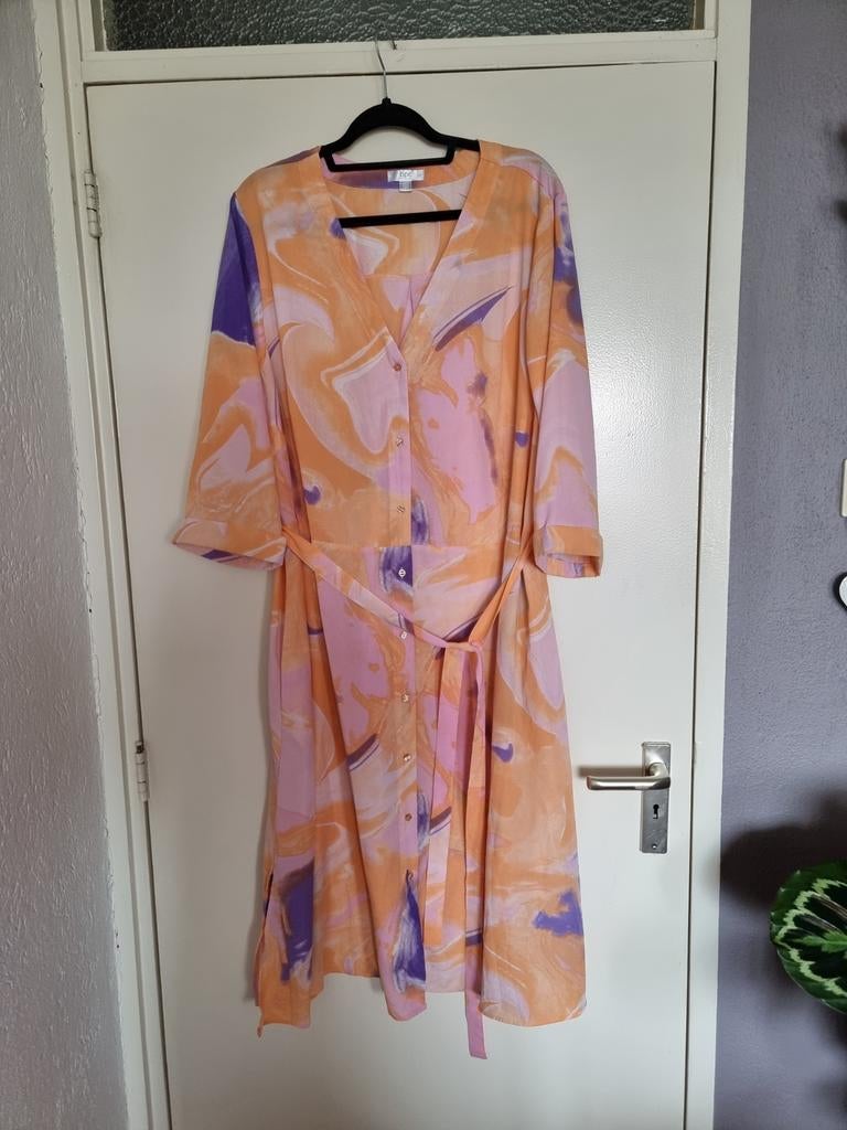 Bonprix BPC midi blousejurk met riem, maat 52, Kleding | Dames, Grote Maten, Bonprix BPC, Ophalen of Verzenden, Zo goed als nieuw
