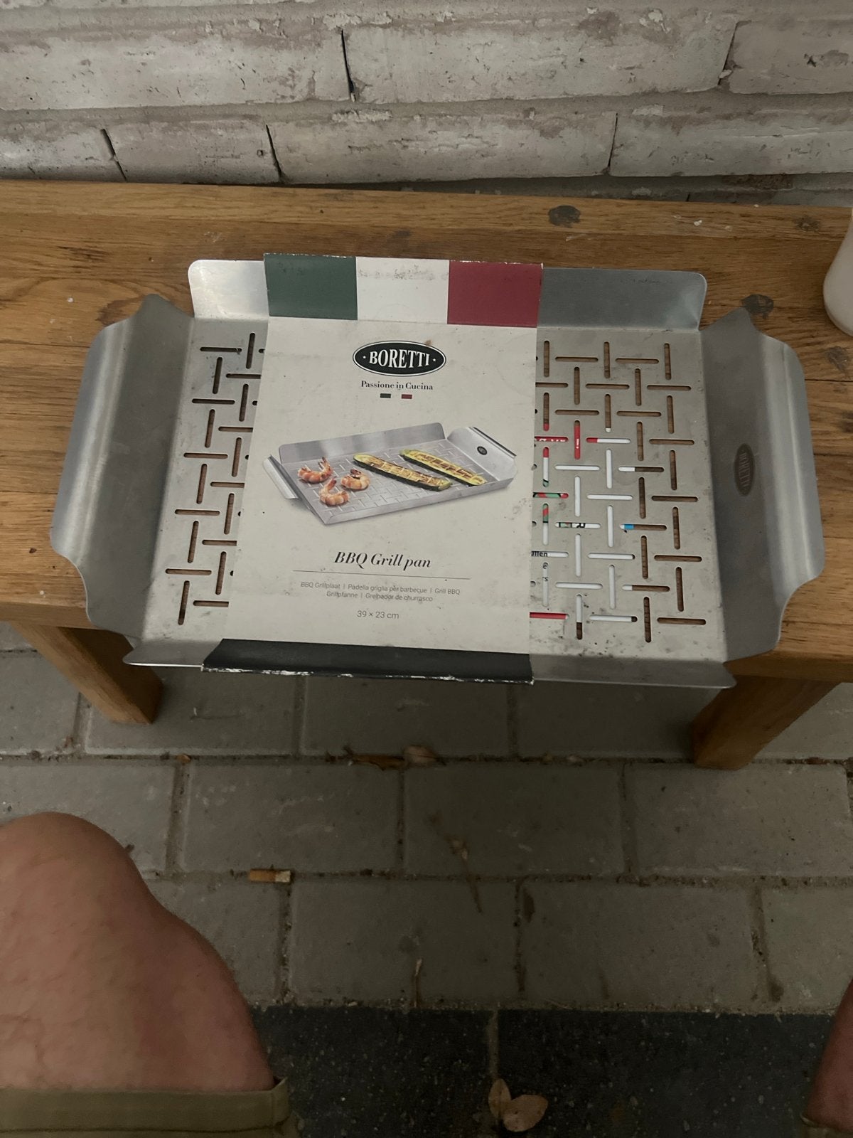 Boretti BBQ Grillpan - Nieuw in verpakking 39x23cm, Ophalen of Verzenden, Nieuw