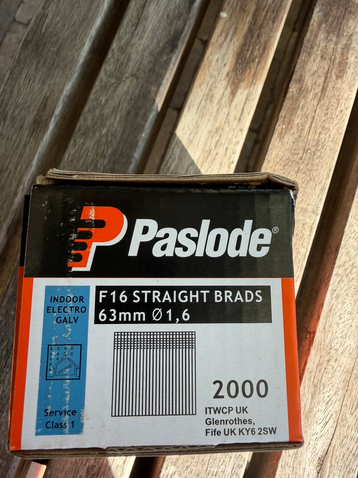 Paslode brads 63mm F16, Ophalen of Verzenden, Nieuw, 50 tot 100 mm, Spijkers