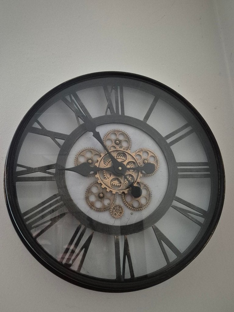 Grote industriële wandklok, Ophalen, Zo goed als nieuw, Wandklok