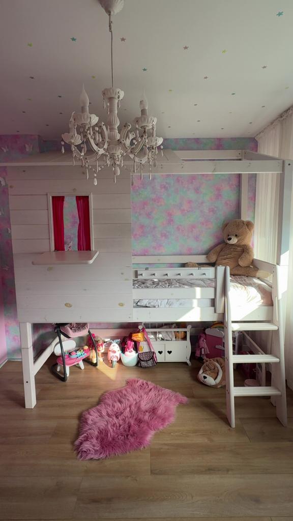 Leuke halfhoogslaper hutbed (excl. matras), Ophalen, Gebruikt, Halfhoogslaper
