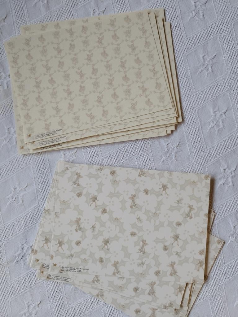 Achtergrondkaarten A5 "Cicely Mary Barker" , Flower Fairies, Ophalen of Verzenden, Zo goed als nieuw, Overige thema's, Blanco kaart of Basiskaart