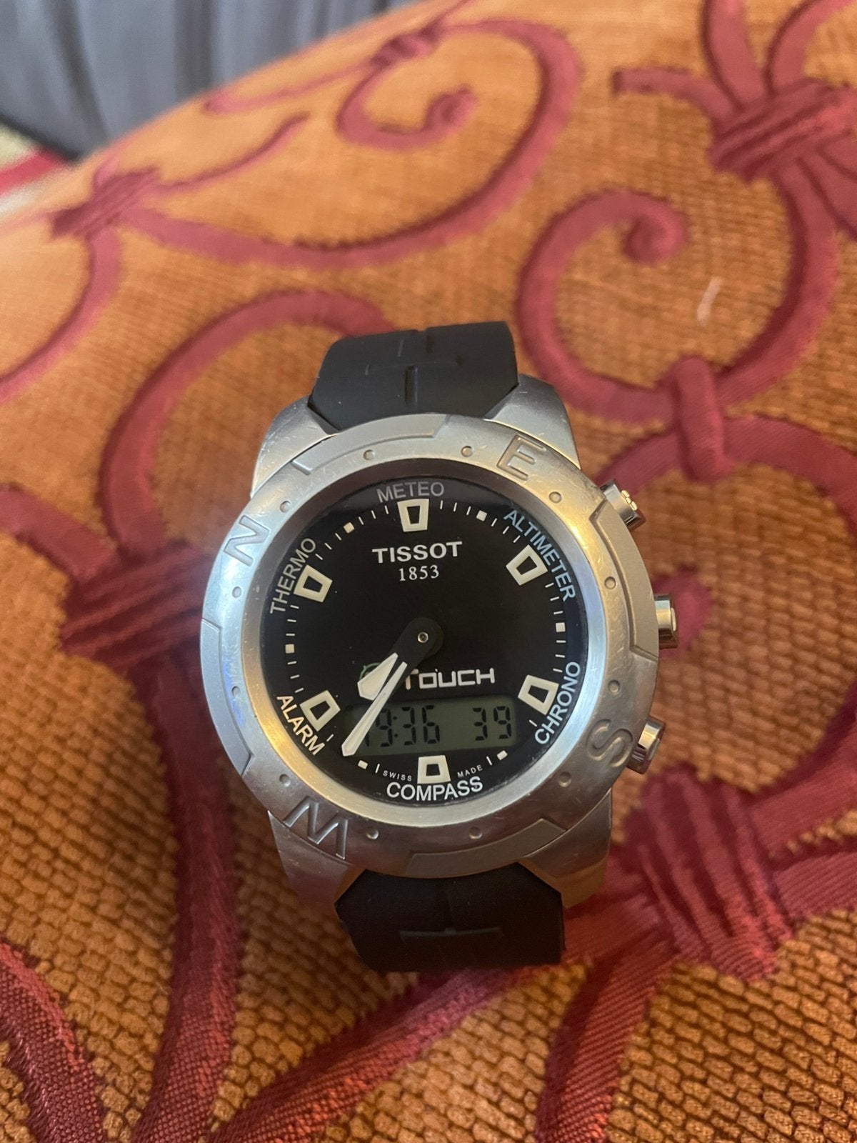 zgan tissot toch horloge., Sieraden, Tassen en Uiterlijk, Horloges | Heren, Ophalen of Verzenden, Zo goed als nieuw, Kunststof