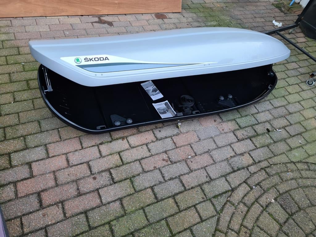 Gebruikte originele GROOTSTE Skoda 380 XL dakkoffer skibox, Ophalen of Verzenden, Zo goed als nieuw
