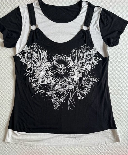 T shirt model Tuniekje van S-Vup maat 44 zgan (K33), Kleding | Dames, T-shirts, Zwart, Maat 42/44 (L), Ophalen of Verzenden, Zo goed als nieuw