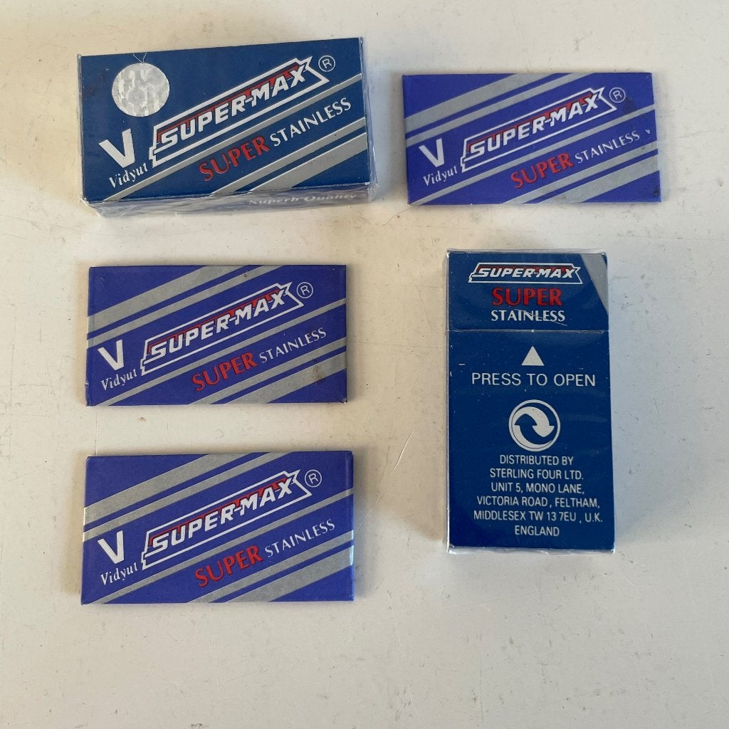 Supermax Super Stainless scheermesjes vintage, Ophalen of Verzenden, Nieuw, Gehele gezicht, Overige typen