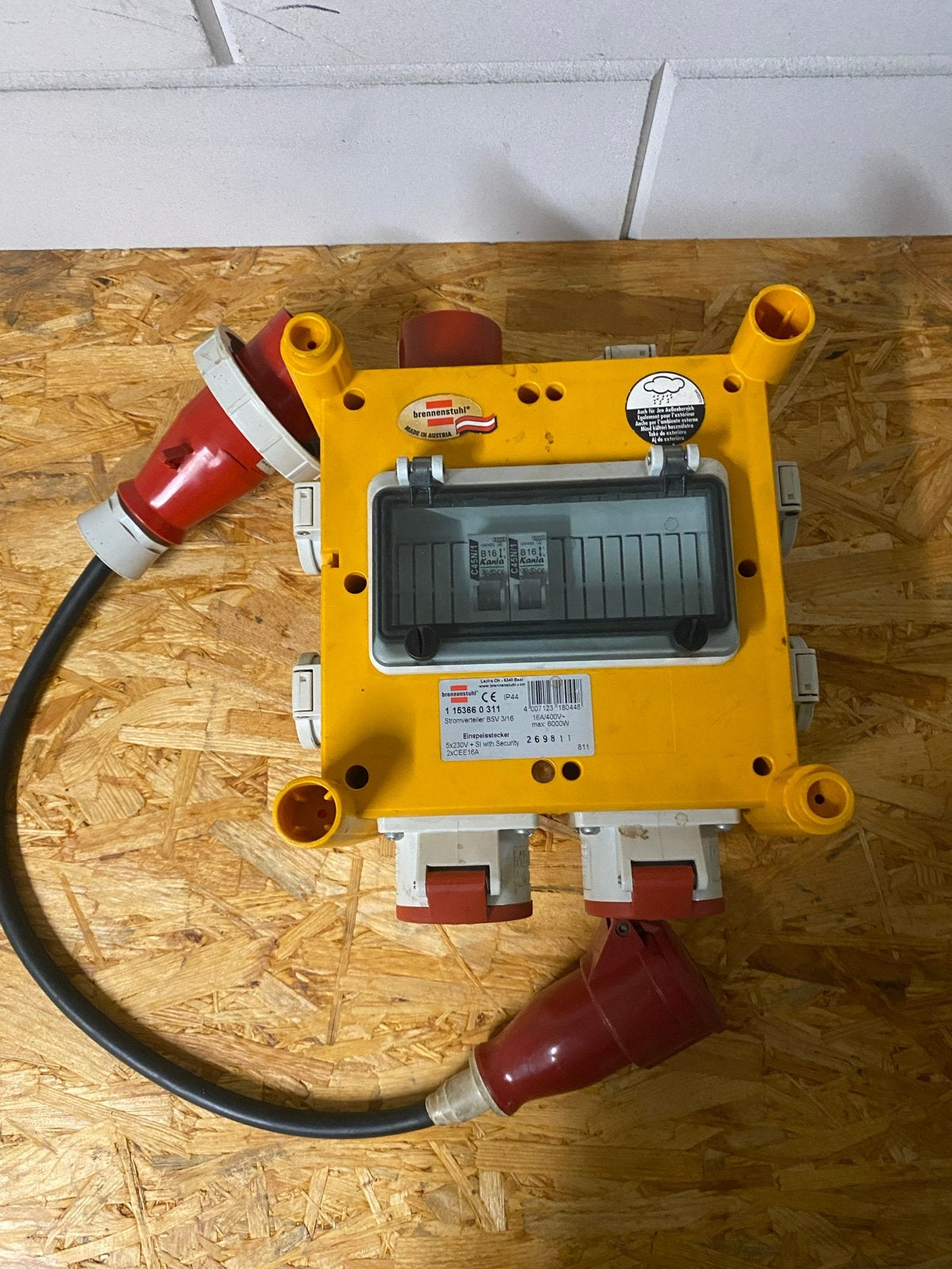Brennenstuhl Stroomverdeler BSV 3/16 - 16A/400V, Ophalen of Verzenden, Gebruikt, Overige typen