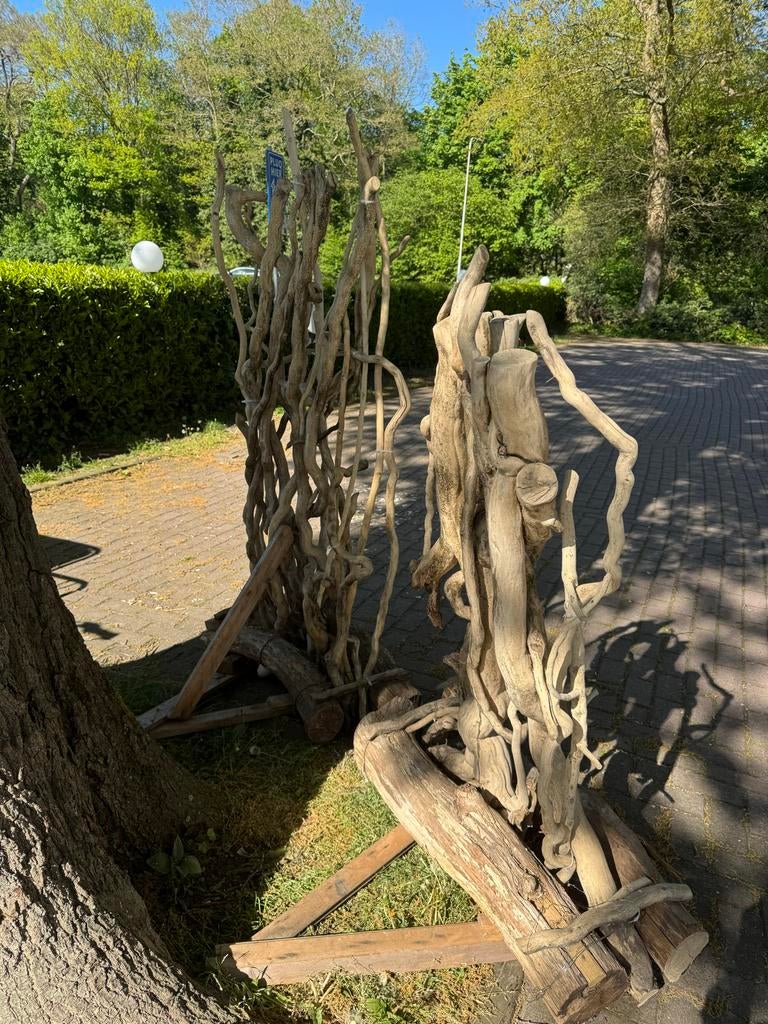 Decoratieve Houten Sculpturen / Tuinornamenten, Ophalen of Verzenden