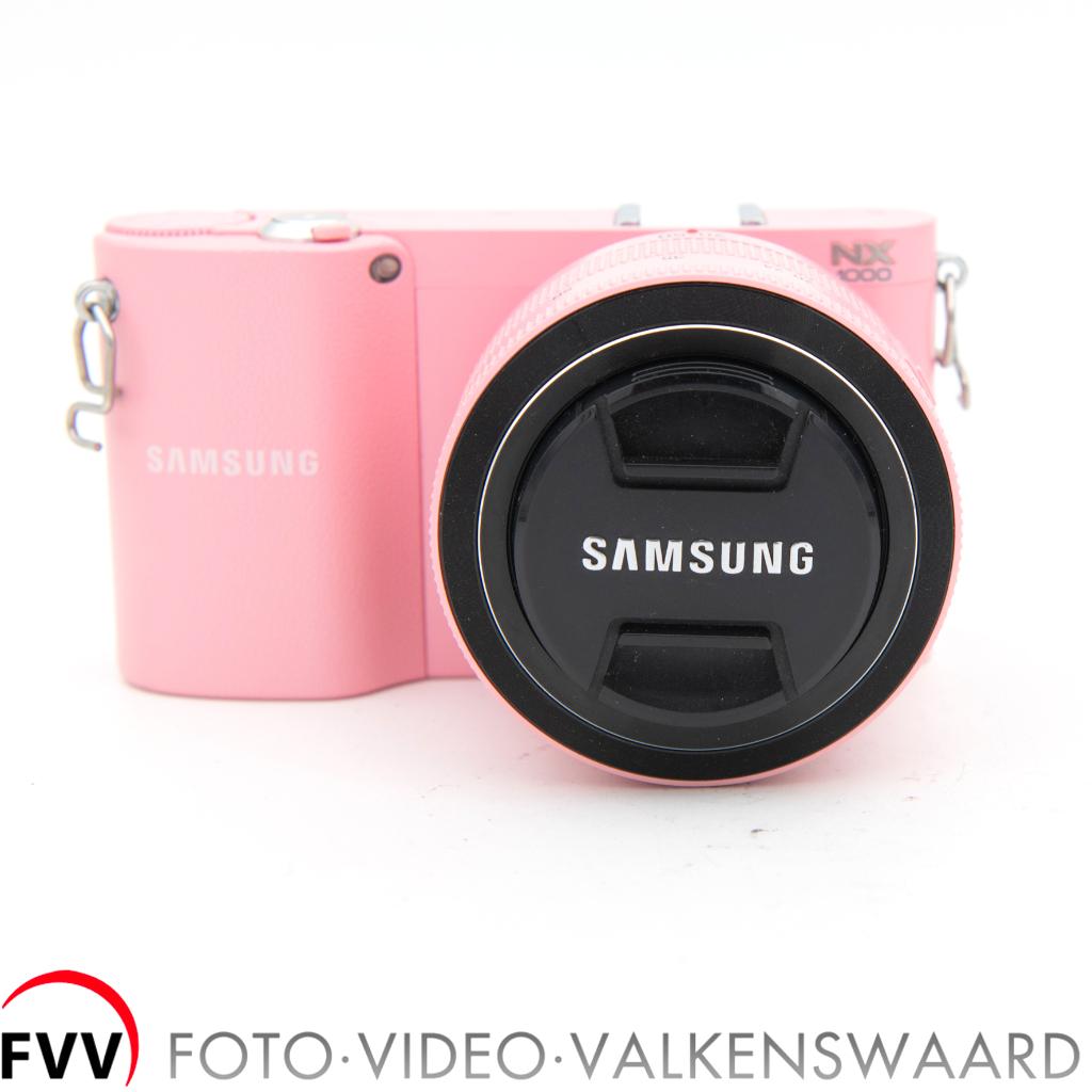 Samsung NX1000+20-50 mm + Flitser  roze / pink, 20 Megapixel, Samsung, Gebruikt, Ophalen of Verzenden