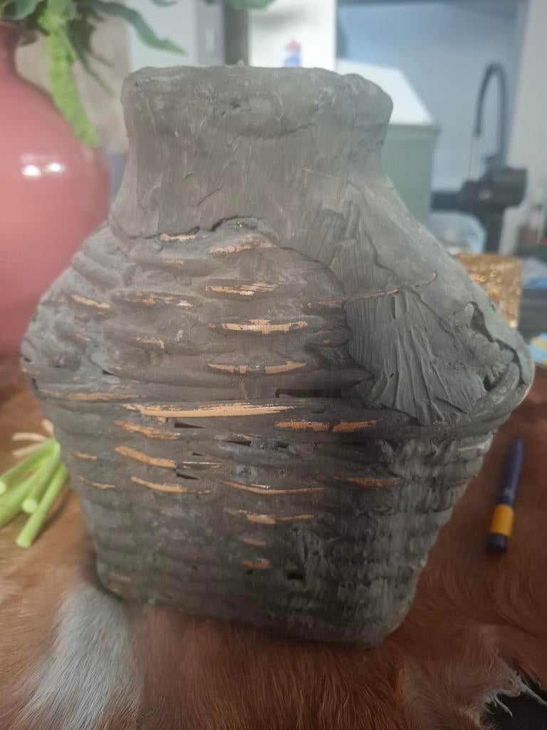 Oude leemmand, Ophalen of Verzenden, Gebruikt, Overige kleuren, Minder dan 50 cm