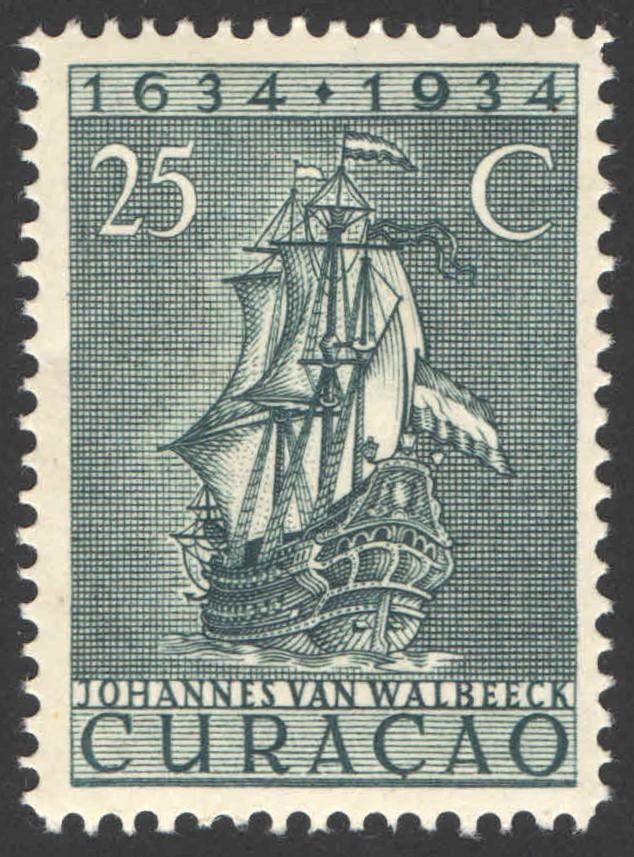 Curacao NVPH nr 115 ongebruikt Vestiging Gezag 1934, Postzegels en Munten, Ophalen of Verzenden, Postfris