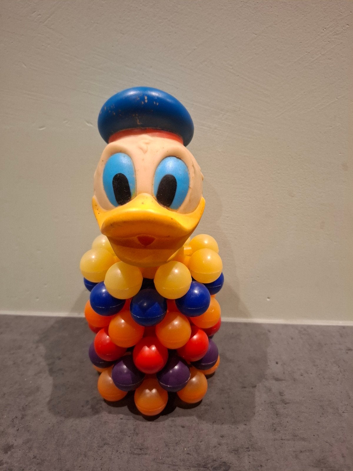 Vintage Donald Duck poppetje '60, Ophalen of Verzenden, Donald Duck, Gebruikt, Beeldje of Figuurtje