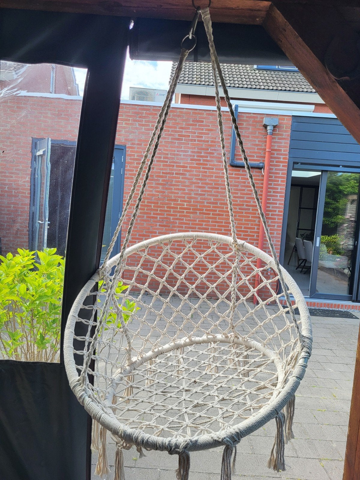 Macramé hangstoel, Ophalen, Zo goed als nieuw, Eenpersoons, Binnen