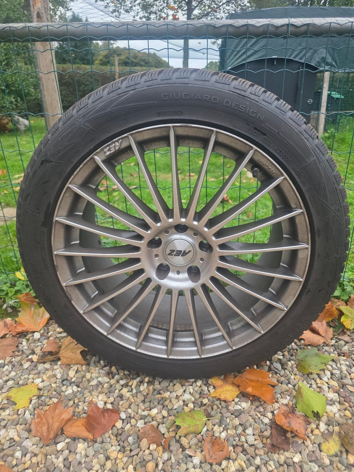 19" AEZ velgen met winterbanden, 19 inch, Banden en Velgen, Personenwagen, Gebruikt