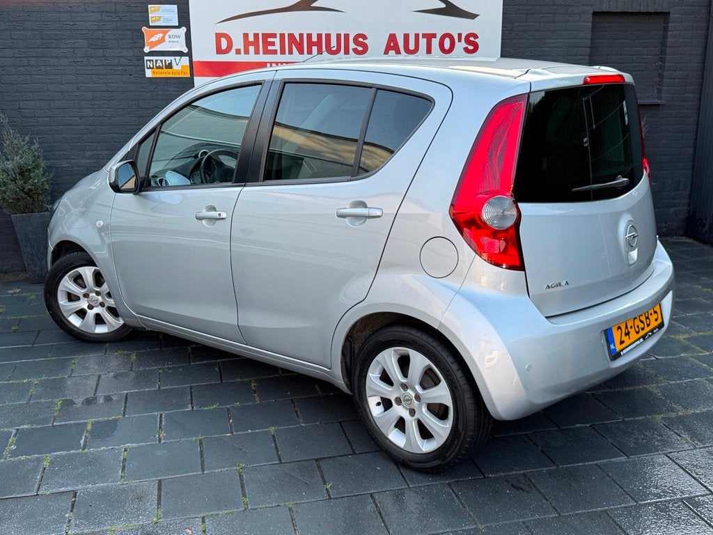 Opel Agila 1.2 Enjoy AUTOMAAT AIRCO 70.000KM, 4 cilinders, Origineel Nederlands, Bedrijf, Zilver of Grijs