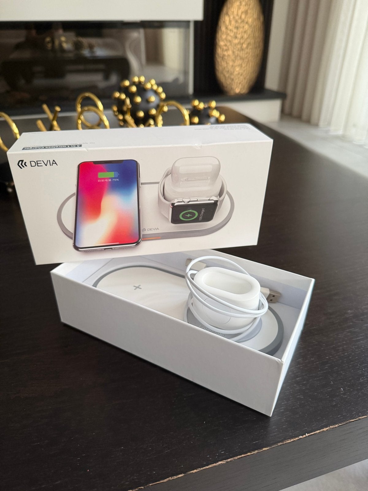 Devia 3-in-1 Draadloze Oplader voor Apple Apparaten - Nieuw, Draadloze oplader, Nieuw, Ophalen of Verzenden, Apple