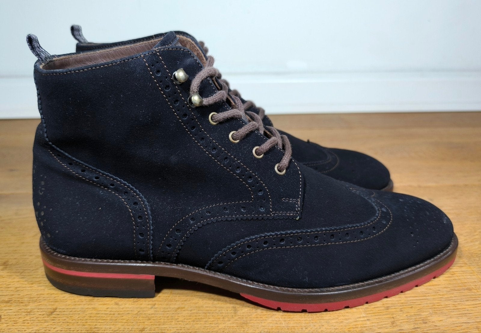 Floris van Bommel halfhoge herenschoenen maat 8 / 42, Ophalen, Blauw, Floris van Bommel, Zo goed als nieuw