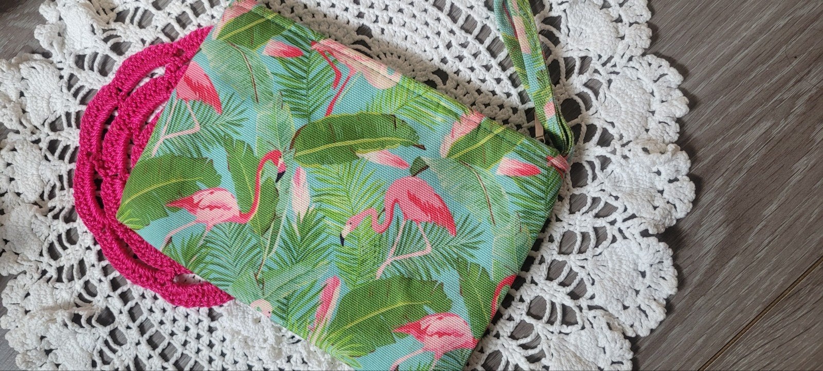 Flamingo Clutch Tasje - Zomerse Stijl, Sieraden, Tassen en Uiterlijk, Tassen | Damestassen, Ophalen of Verzenden, Nieuw, Avondtasje