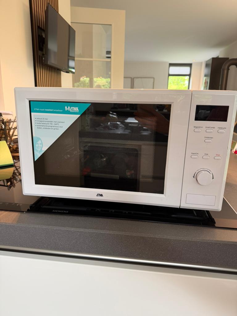 ETNA Combimagnetron 25L met hete lucht en grill, Witgoed en Apparatuur, Magnetrons, Zo goed als nieuw, Vrijstaand, Combimagnetron