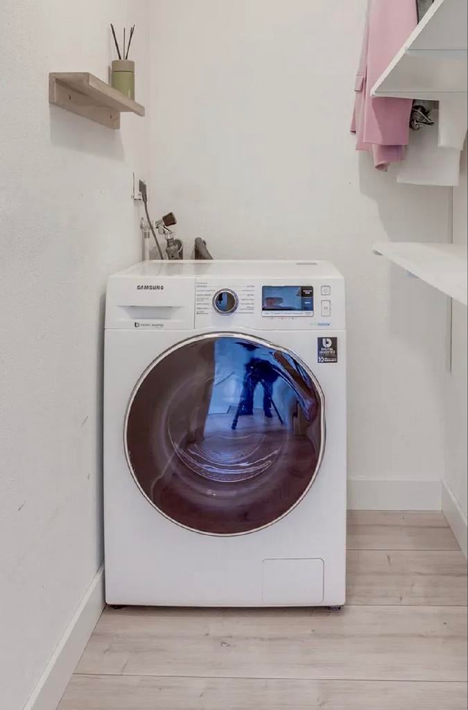 Samsung Was- Droogcombinatie wasmachine droger ecobubble, Ophalen, Zo goed als nieuw, Voorlader, 85 tot 90 cm