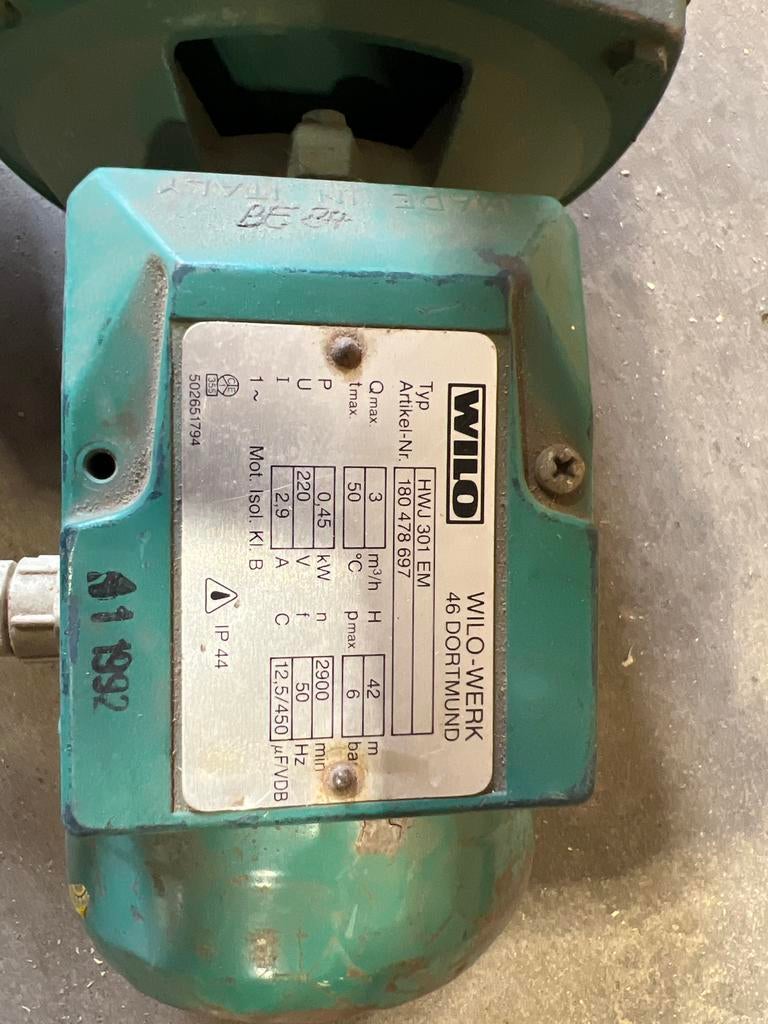 WILO HWJ 301 EM Hydrofoorpomp - tuin pomp- bron pomp, Tuin en Terras, Ophalen, Gebruikt, Elektrisch, Hydrofoorpomp