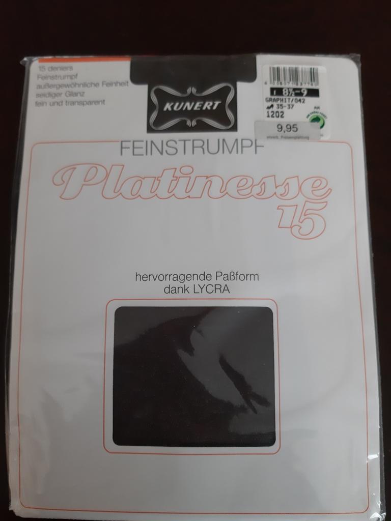Kunert Platinnesse 15 Denier kousen Grafiet, Nieuw, Maat 40/42 (M), Ophalen of Verzenden, Kunert