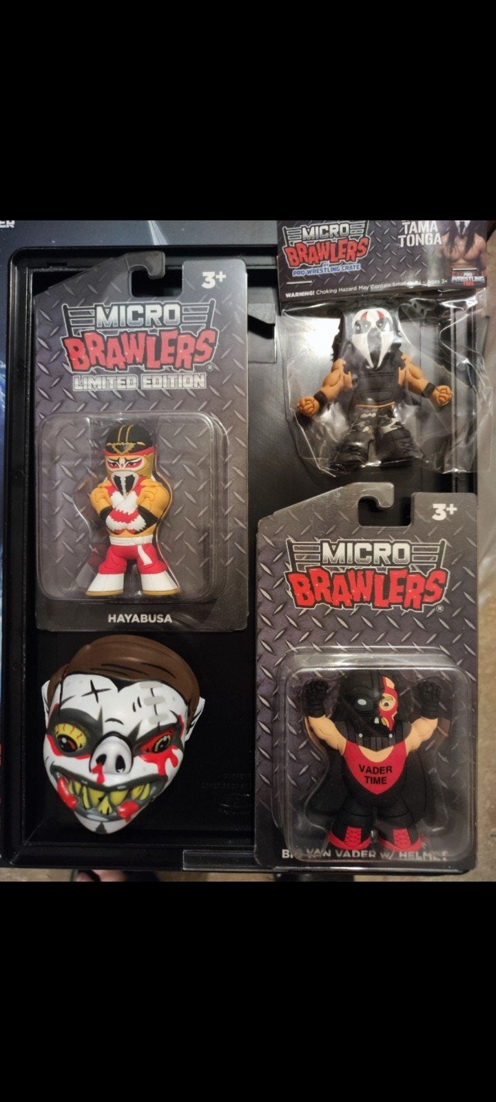 WWE WCW ECW NJPW Micro Brawlers Limited Edition worstelfigu, Ophalen of Verzenden