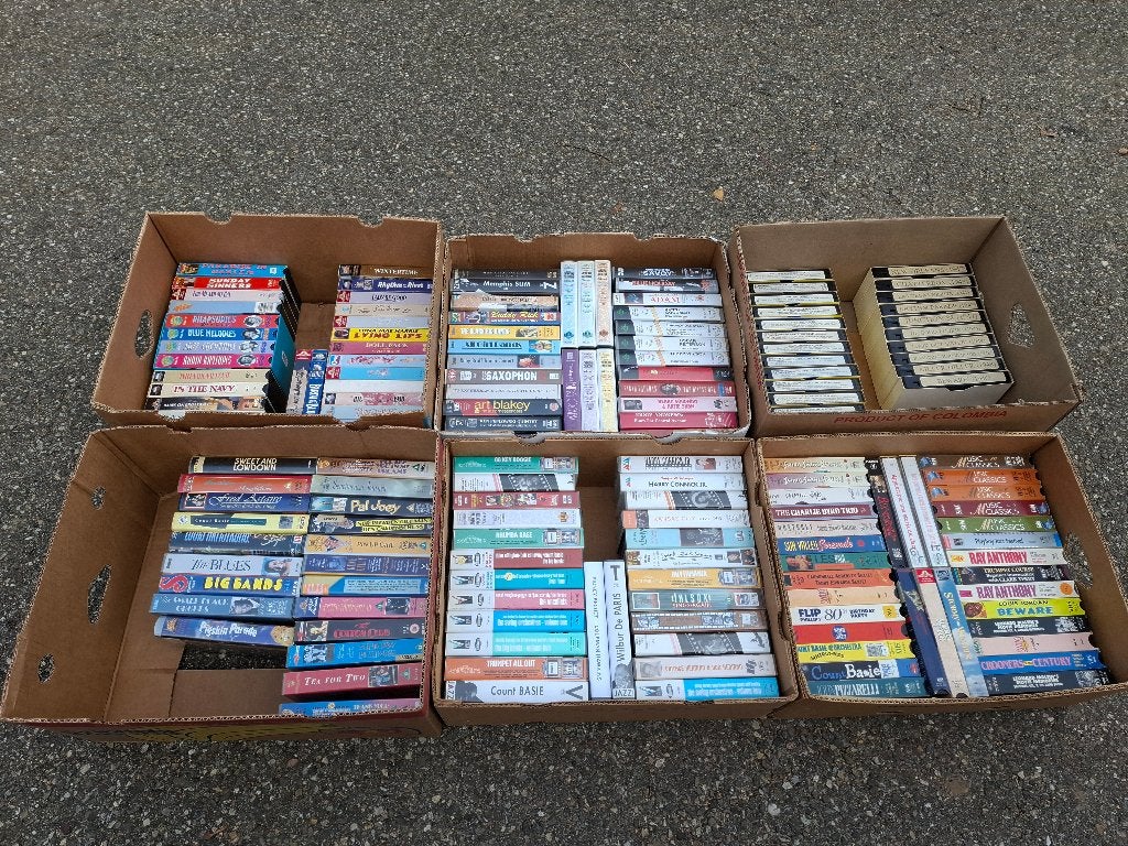 videobanden met jazz, musicals en oude films, Alle leeftijden, Ophalen of Verzenden, Gebruikt, Muziek